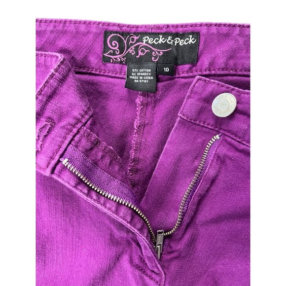 Women's Peck & Peck Stretchy Pink/Fuchsia Jeans, Size 10 (e18) - Picture 5 of 8